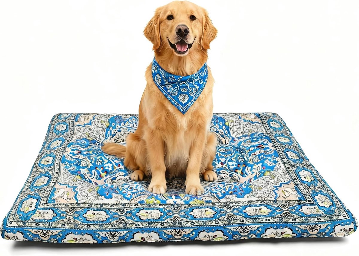 Ultrazacht Huisdierbed Wasbaar en Antislip 85x56x6cm | Hondenmand voor grote/middelgrote/kleine honden, wasbaar en geschikt voor buiten zacht en comfortabel kussen voor in de bench