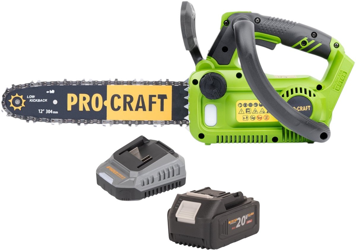 Procraft PKA42Libb accu-kettingzaag 20 V 304 mm borstelloos solo - zonder accu, zonder lader