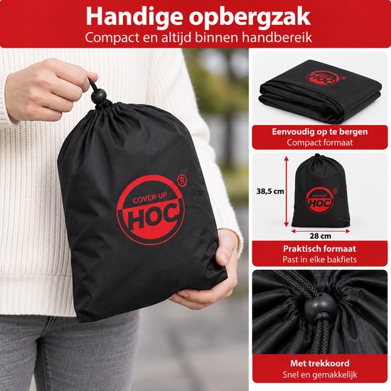 Bakfietshoes Voor Grotere / Elektrische Bakfiets (met huif) - Red label o.a. bestemd als: Babboe hoes : Cruiser hoes : Dolly hoes : Vogue hoes : Urban Arrow Family hoes tot 250 cm van Bakfiets — afbeelding 4