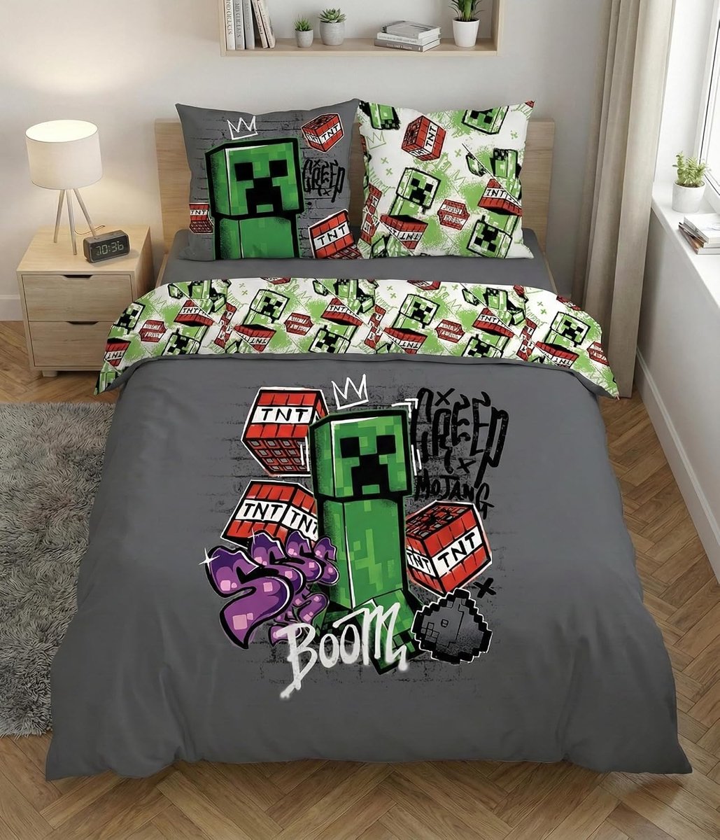 Omkeerbare beddengoedset voor tweepersoonsbed, 220 cm x 240 cm