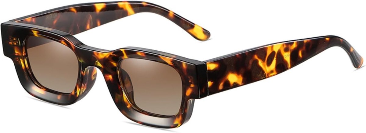 gepolariseerde zonnebril retro vierkant montuur bril voor dames heren UV 400 bescherming