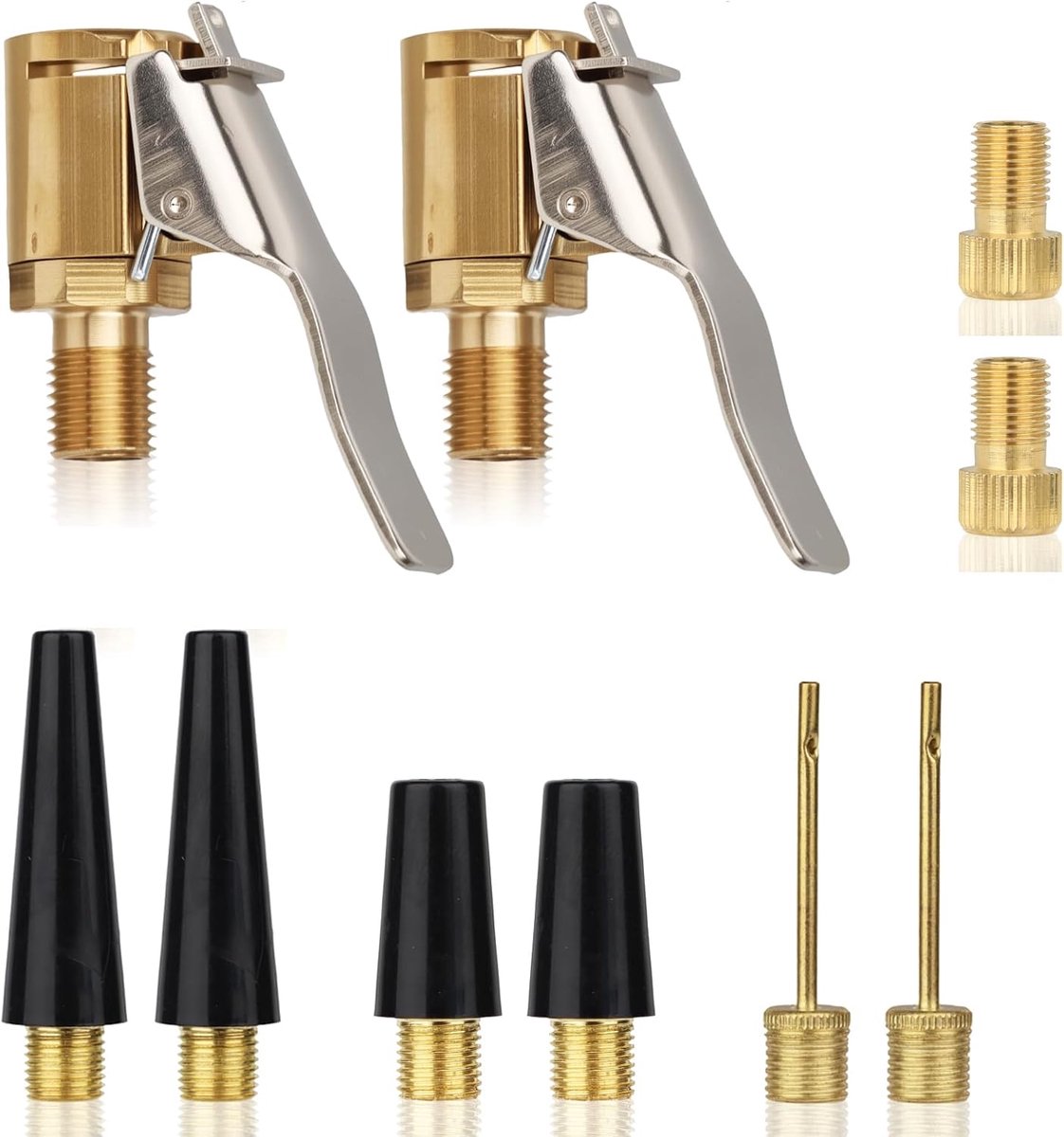 Adapter set — Presta & Schrader & Dunlop ventieladapter, compatibel met Bosch Easy Pump — Vervangingsonderdelen voor autoband, fiets en bal