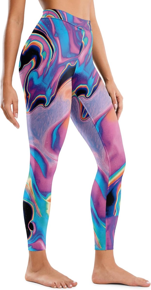 Leggings voor dames, yoga, fitness, leggings, zomer, print, sportbroek