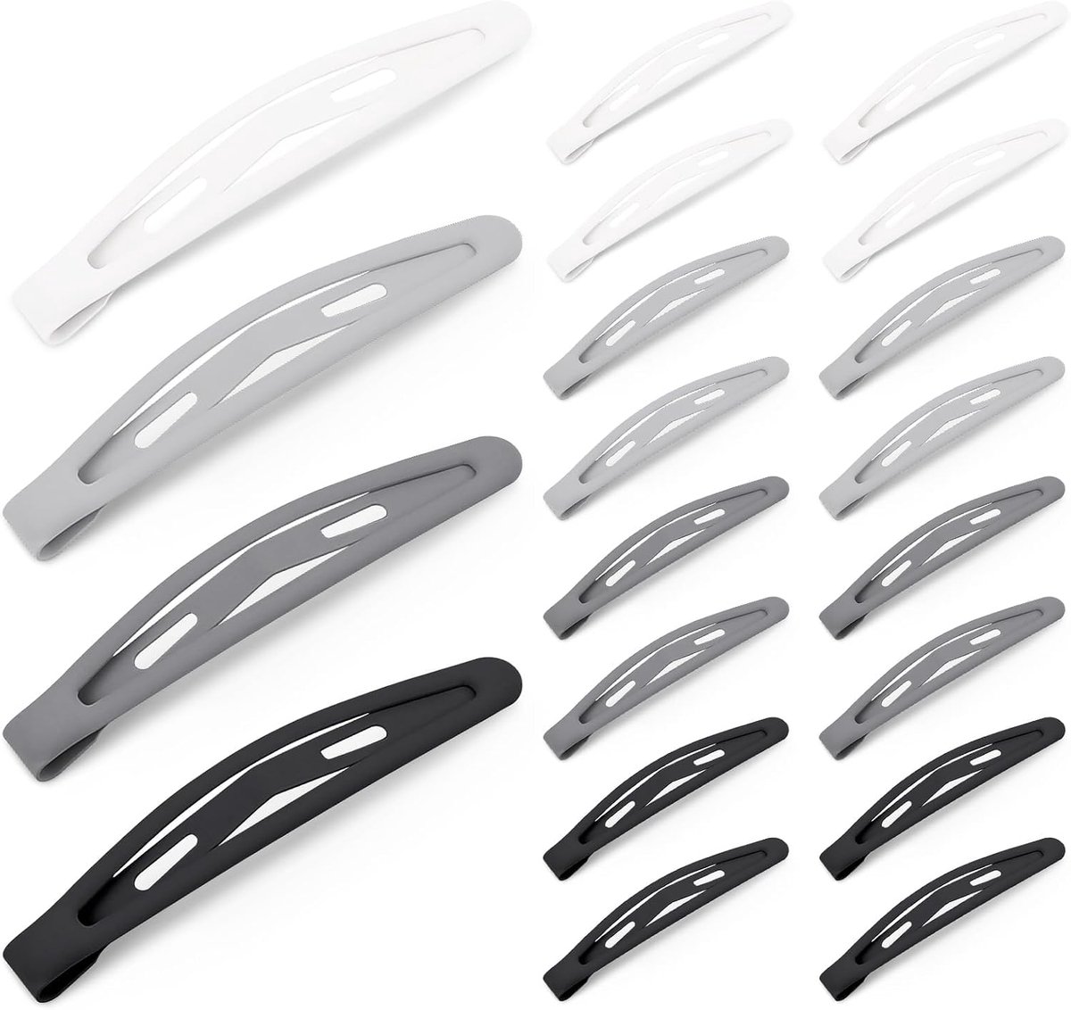 Haarspeldjes, antislip metalen haarspeldjes voor fijn haar, platte dunne erwtenstijl haarclips in 4 kleuren (neutraal minimalisme)