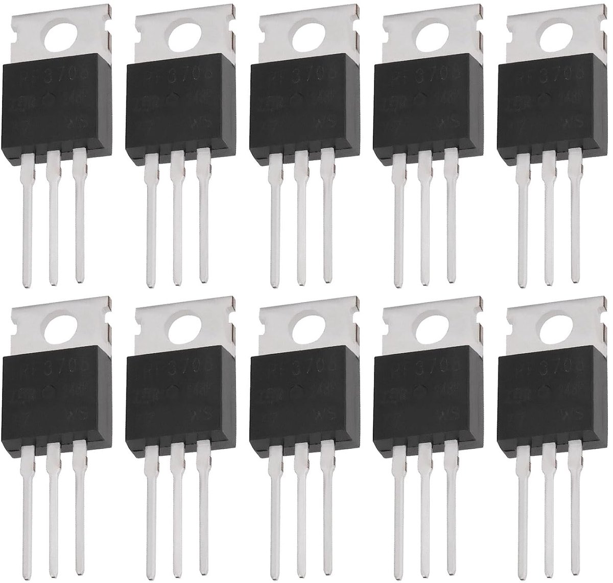 10 stuks MOSFET-transistors IRF3708 MOSFET-transistors N-kanaal Power Mosfet-transistor TO220 30V 62A voor elektronische toepassingen
