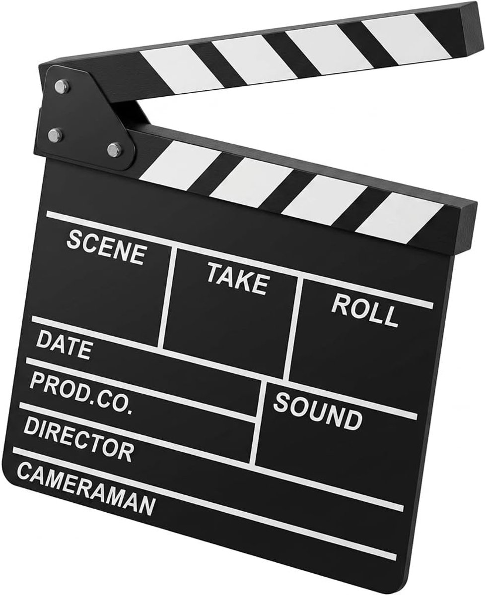 Filmklep acryl hout, regisseurklap, regisseur clapper board voor film, rekwisieten shoot clapboard, tv-serie klep, reclamepots, huisdecoratie, bioscoopdecoratie