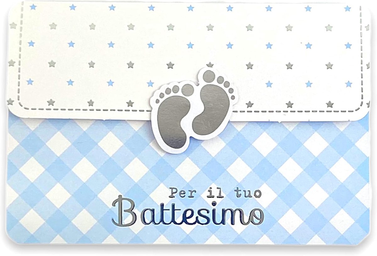 Wenskaart voor de doop voor kinderen, cadeau, doop, vader moederrina, inclusief envelop, magneetsluiting, 11,5 x 16,5 cm
