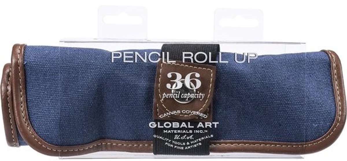 Rolhoes voor Tekenbenodigdheden en Potloden - Stevig Denim Canvas - Opbergcase voor Kunstenaars