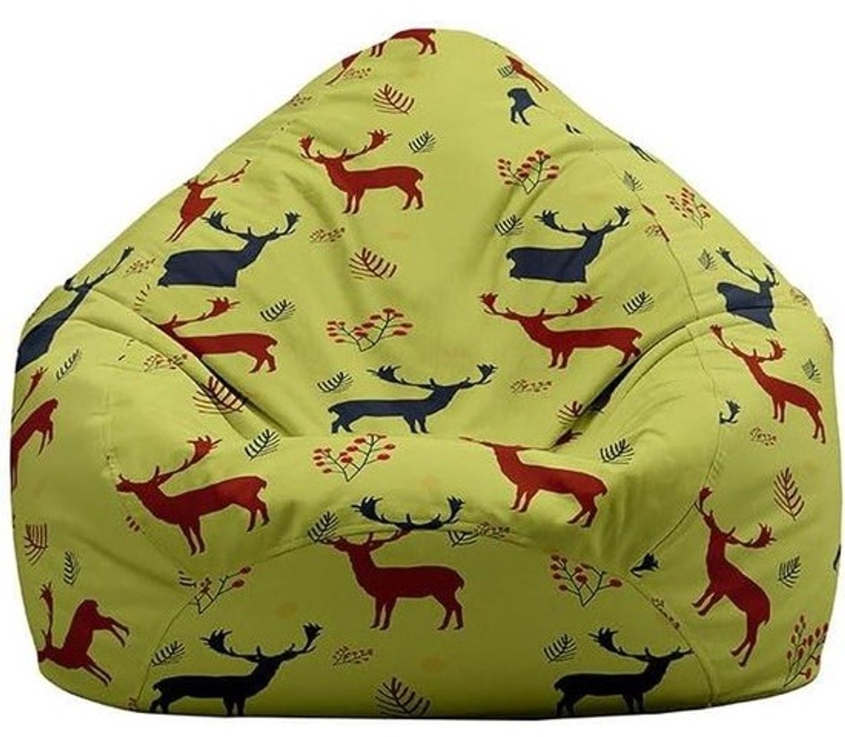 Zitzak Stoel - Zitzakhoes - Ontspannen Zitten - Zonder Vulling - 90 x 110 cm - Gras Groen