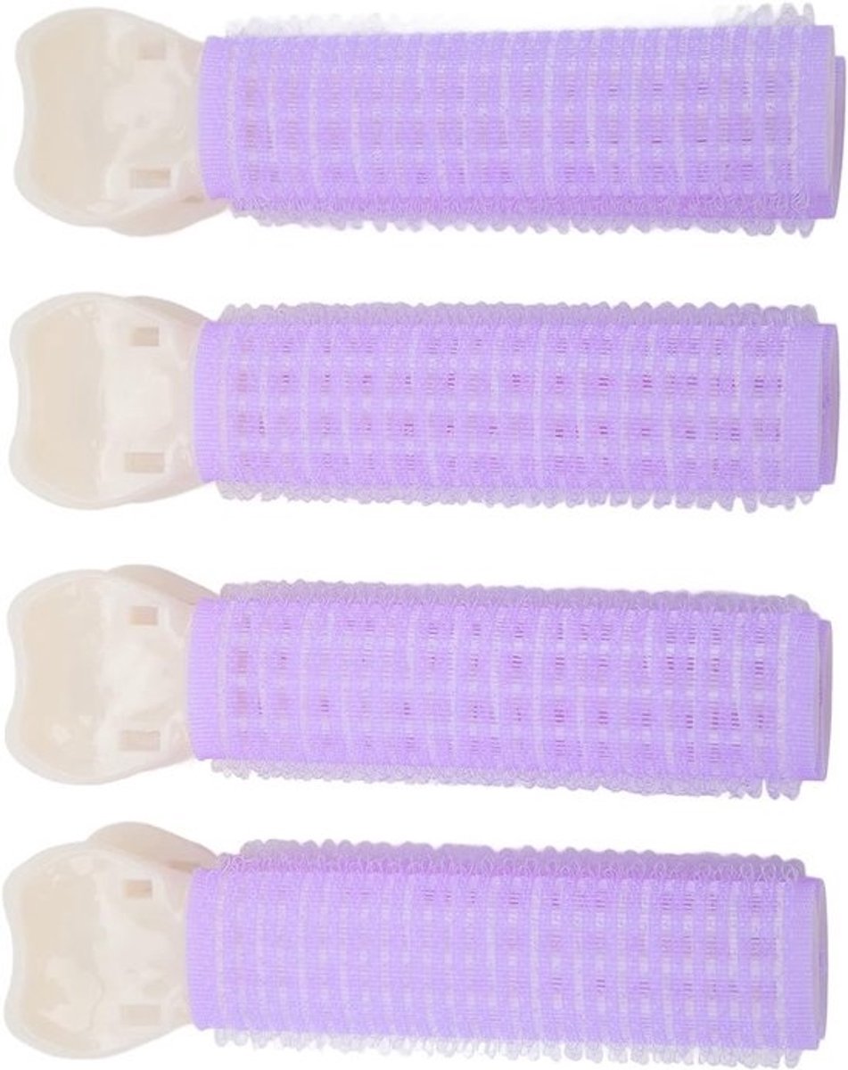 Haarwortelclips - Volume Clips - Dagelijkse Styling - Hittevrije Krullen - 4 Stuks - Paars
