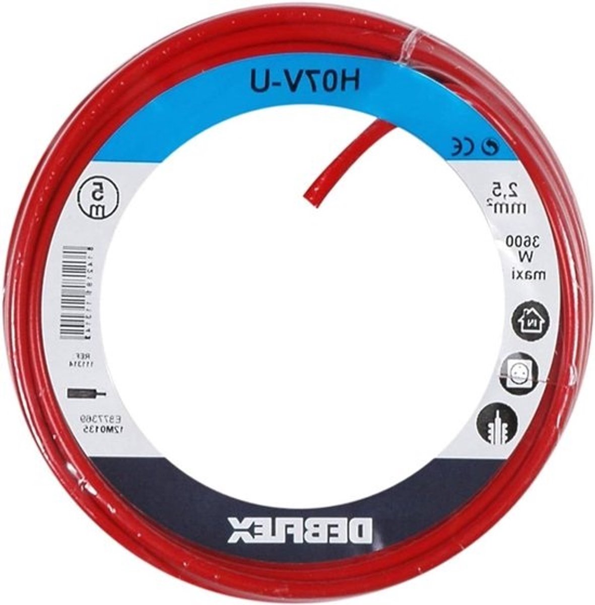Spoel Elektriciteitsdraad - Koperkabel Rol - Huishoudelijke Apparaten - Loodvrij Milieuvriendelijk - 5 m - rood