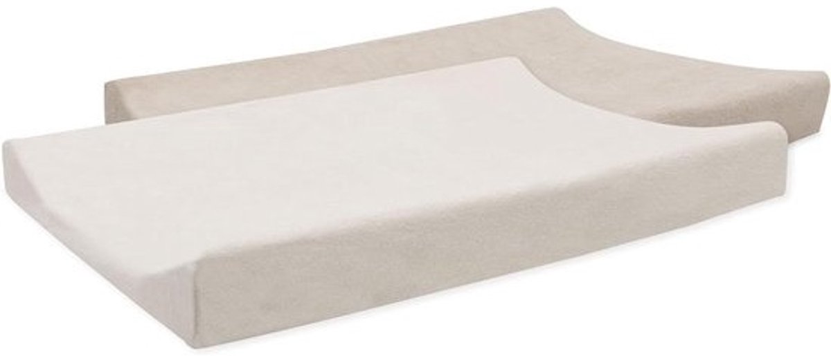 Aankleedkussenhoezen - Verschoningshoes Badstofhoes - Babyverzorging - Elastische rand - 50 x 70 cm - Oatmeal/Zand