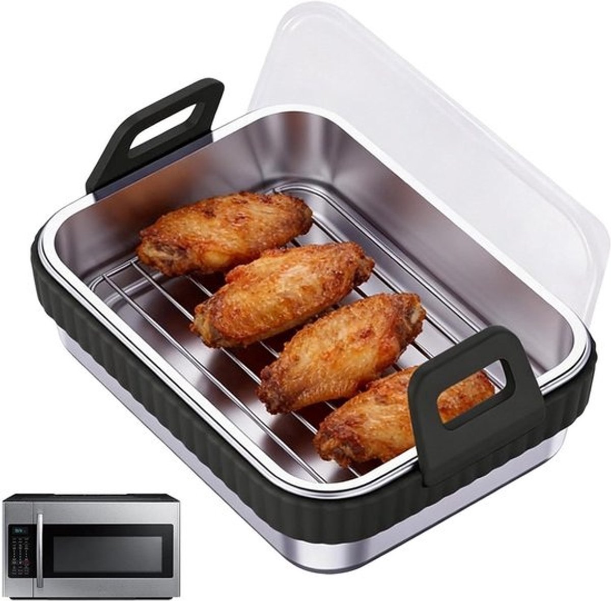 Airfryer mand, bestand tegen hoge temperaturen, voedselkwaliteit, luchtfriteuse bakplaat braadpan - voor knapperig voedsel bakken roosteren koken keuken restaurant