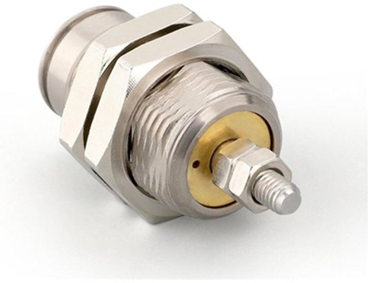 Luchtcilinder - Enkelwerkend - Industriële Automatisering - Spring Pin Naald - 1 Stuks - Zilverkleurig