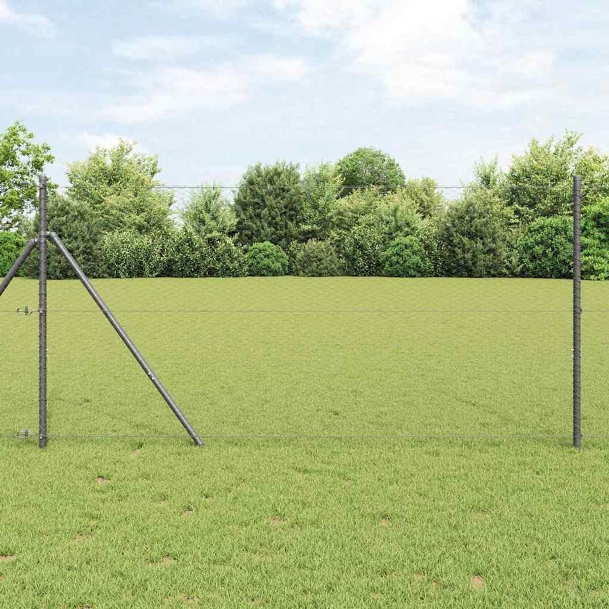 Hek, kunststof tuinhek, weerbestendig, grijs, 1,4 x 10 m
