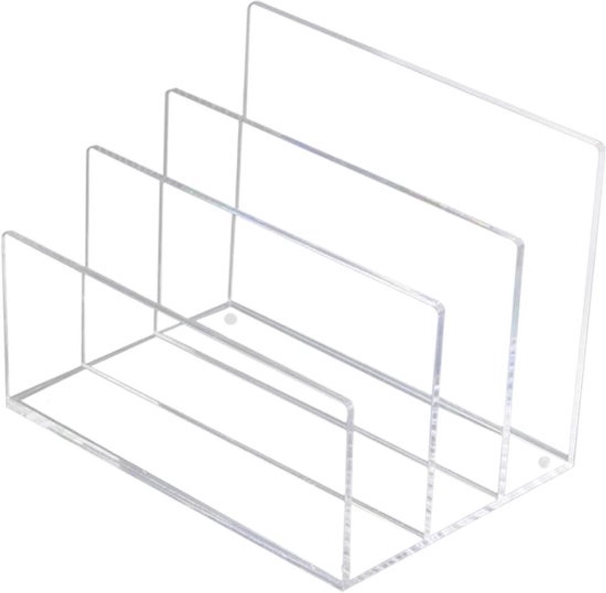 Bureau Organizer - Documenten Sorteerder - Thuis Kantoor - 3 Secties - 23 x 165 x 17 cm - Transparant