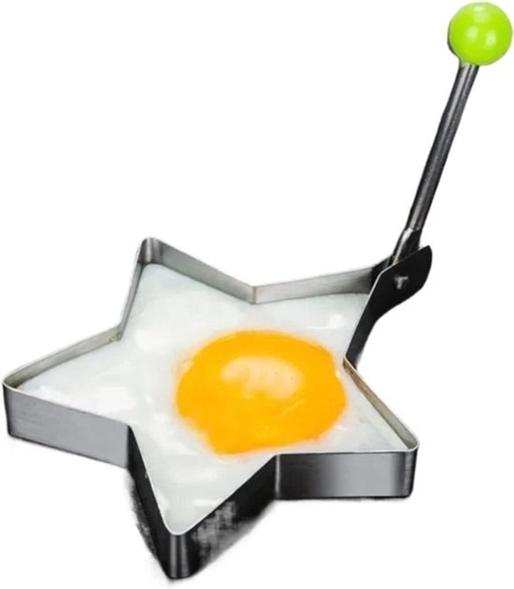 Eiervorm Spiegelei - Omeletring Keuken - Ontbijt Maken - Roestvrij Staal - Maat 4 - Zilverkleurig