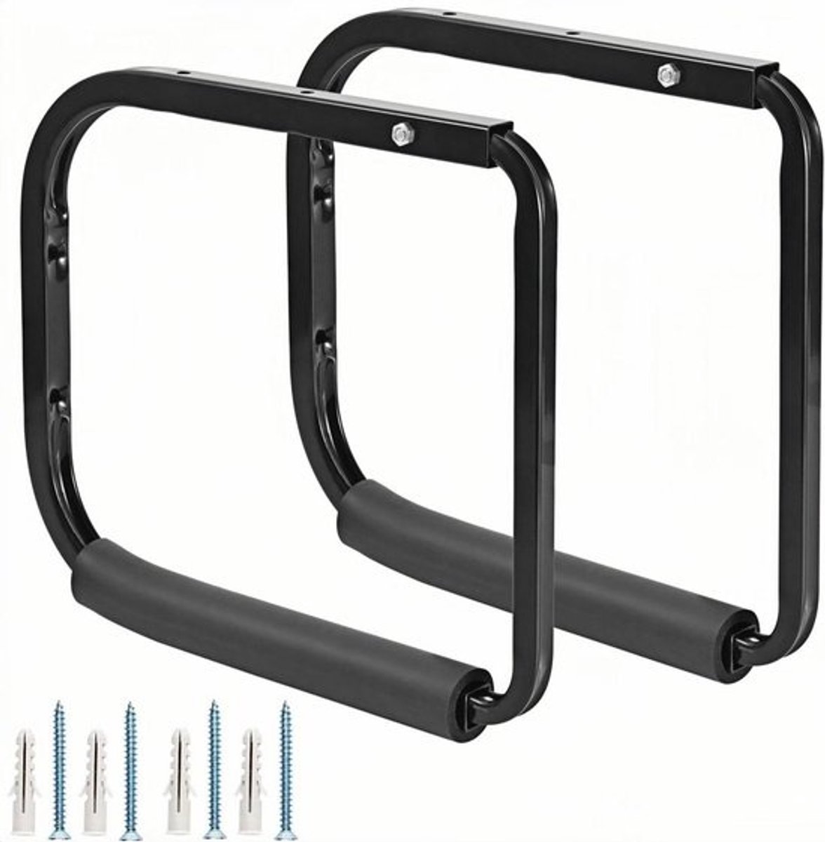 Ladderhaken - Opbergbeugels Wandmontage - Ladder Opbergen - Afsluitbaar Ontwerp - 275 x 250 mm - Zwart