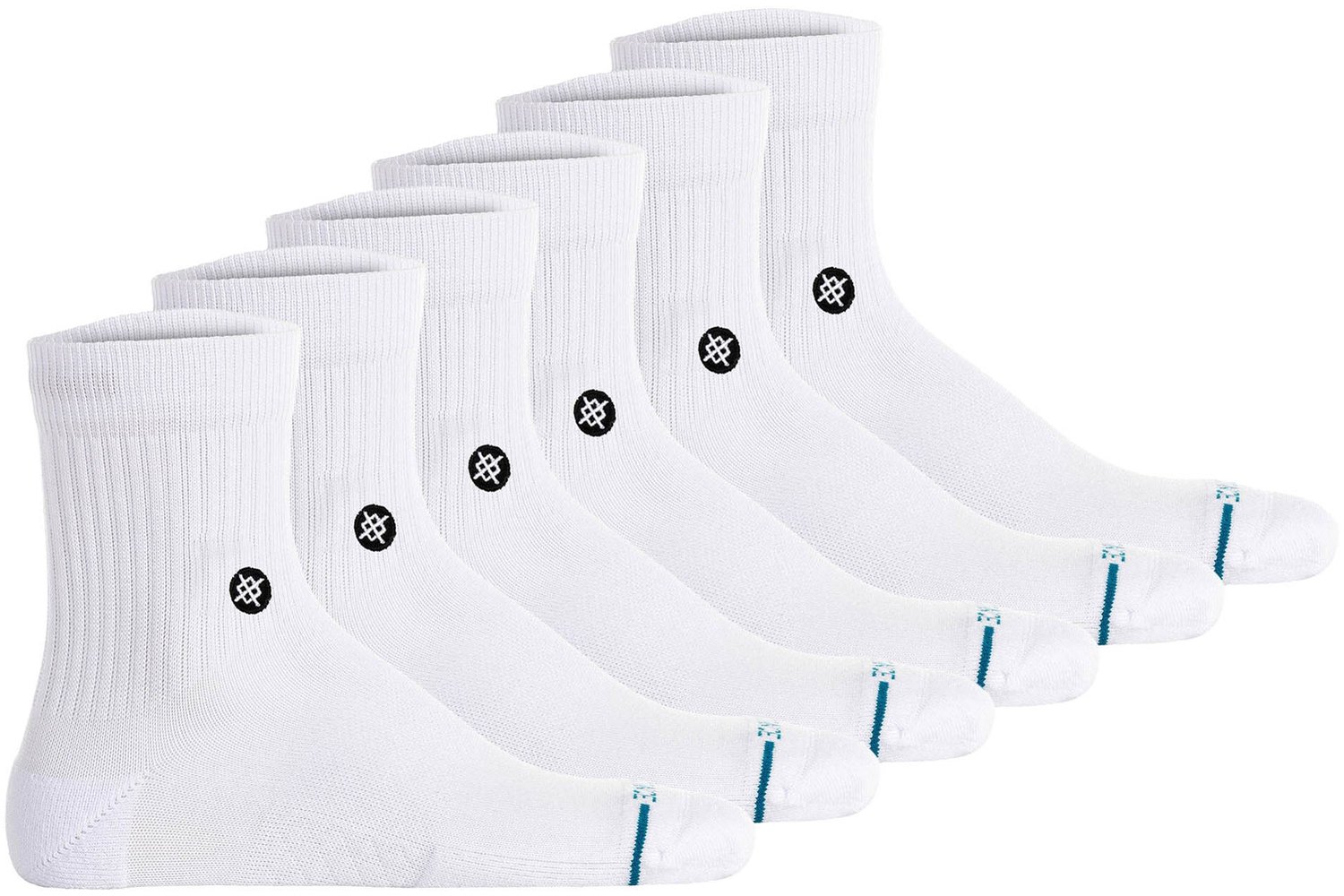 STANCE Sokken Icon Quarter 38-42 Set van 6