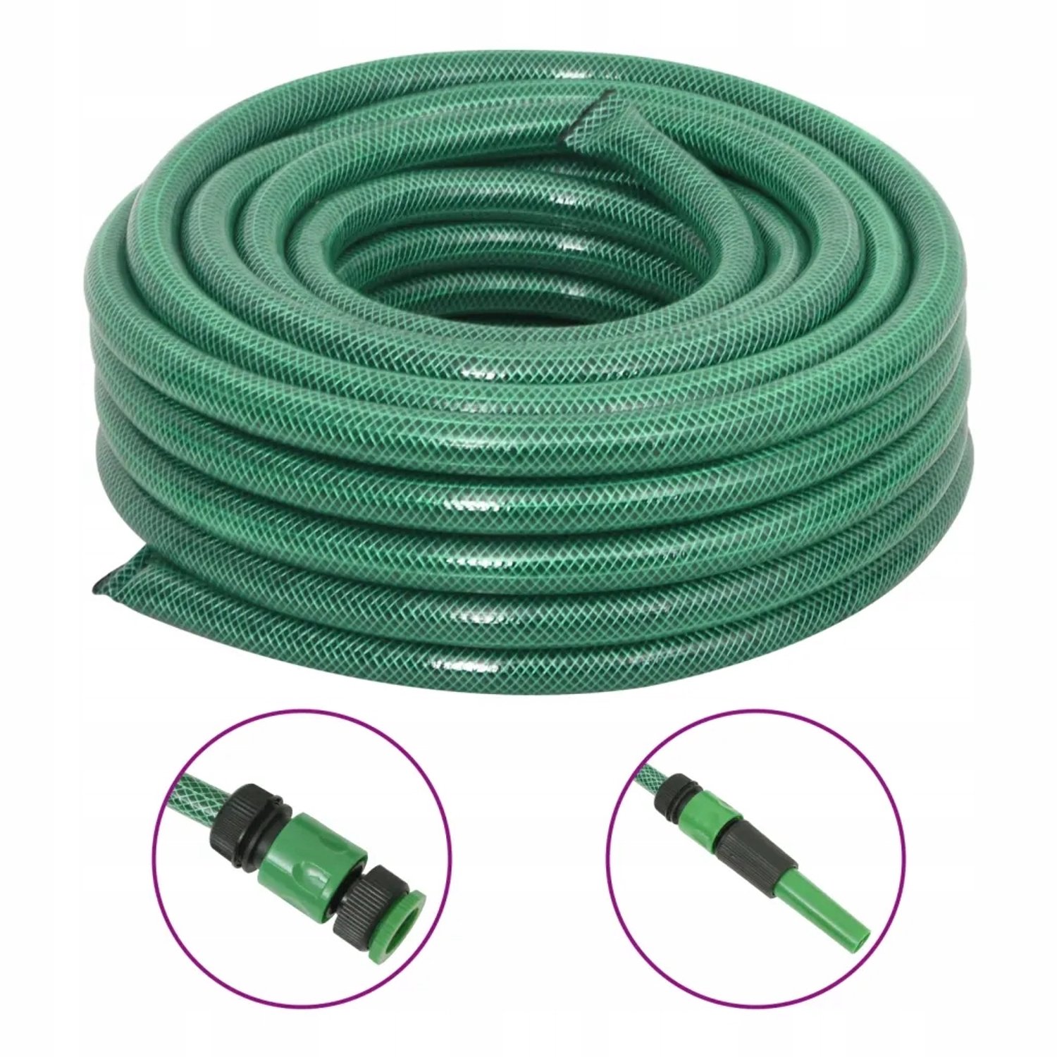 Groene PVC Tuinslang 30m met Koppelingen