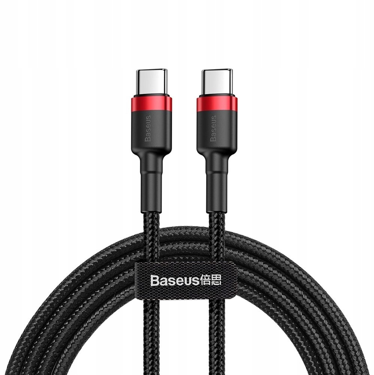 Baseus USB-C PD Kabel 60W 2m Zwart-Rood Snel Laden & Data