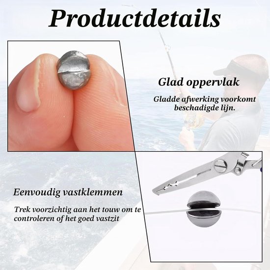 Removable Lead-Weight voor Vissen, Assortiment Box met Diverse Maten en Opbergruimte voor Lood, Ideaal voor Hengelsport en Visbenodigdheden — afbeelding 2