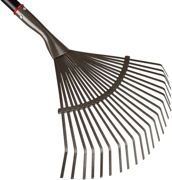 Merkloze Metalen Bladhark 151cm - Efficiënt Bladeren en Gras Harken — afbeelding 4