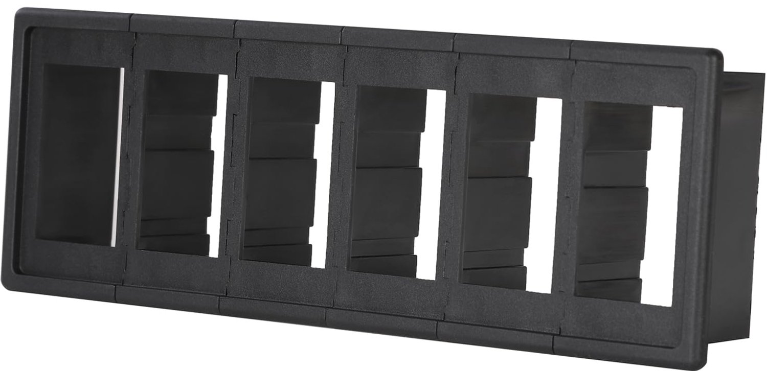 Dailygoods - Slot Rocker Switch Paneel - Off-Road Voertuigen - Voor auto en boten - Geschikt voor 6 schakelaars - Robuuste schakelaars - Geschikt voor...