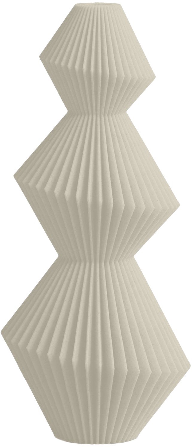 Layvo SERA Vaas - Crème - 20 cm - droogbloemen vaas - japandi - gerecycled plastic