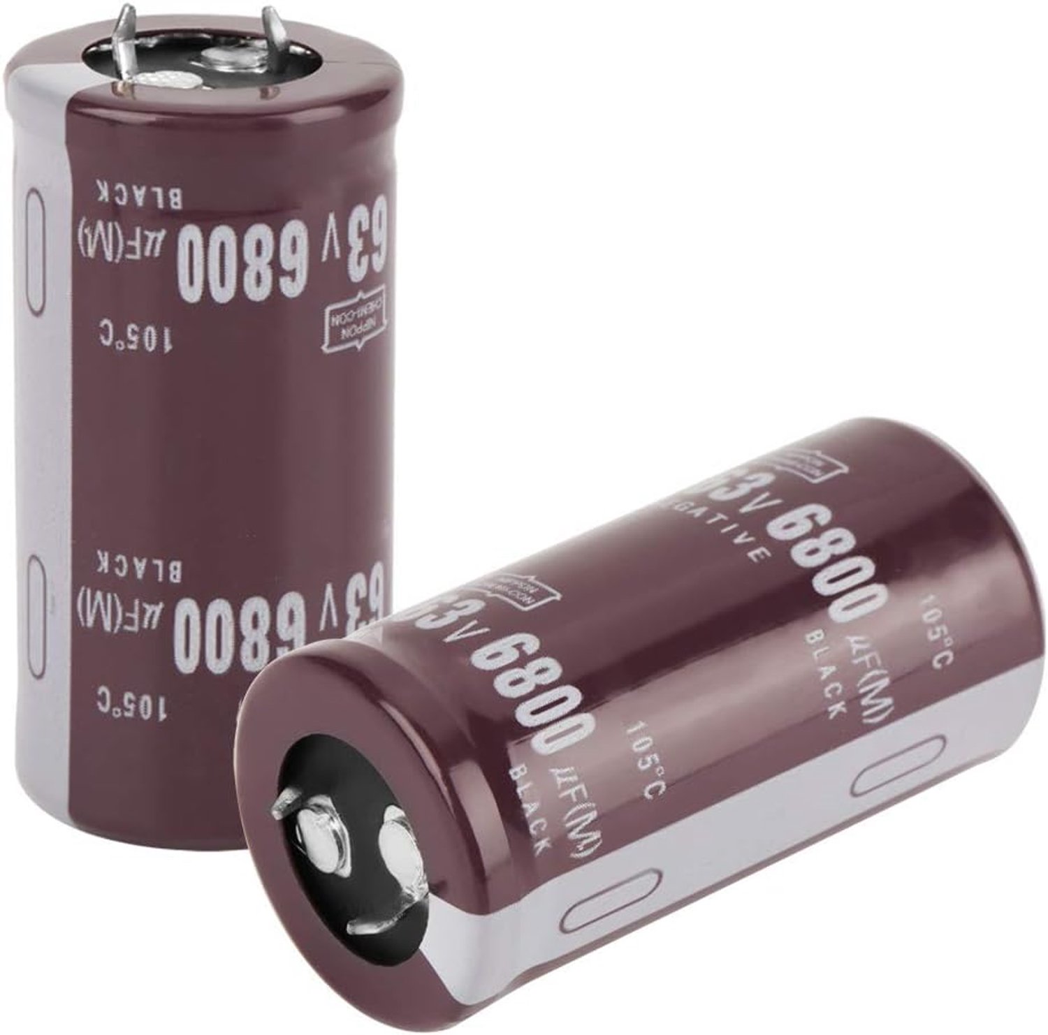 Dailygoods - 63V 6800uF Electrolytic Capacitor - Snap-in terminal - 25x50mm - Elektronische componenten - Geschikt voor DIY projecten - Capaciteit van