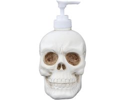 Ro Rox Skull Soap Dispenser 350ml Gothic Halloween Homeware Bathroom Resin White - ShopVlot
