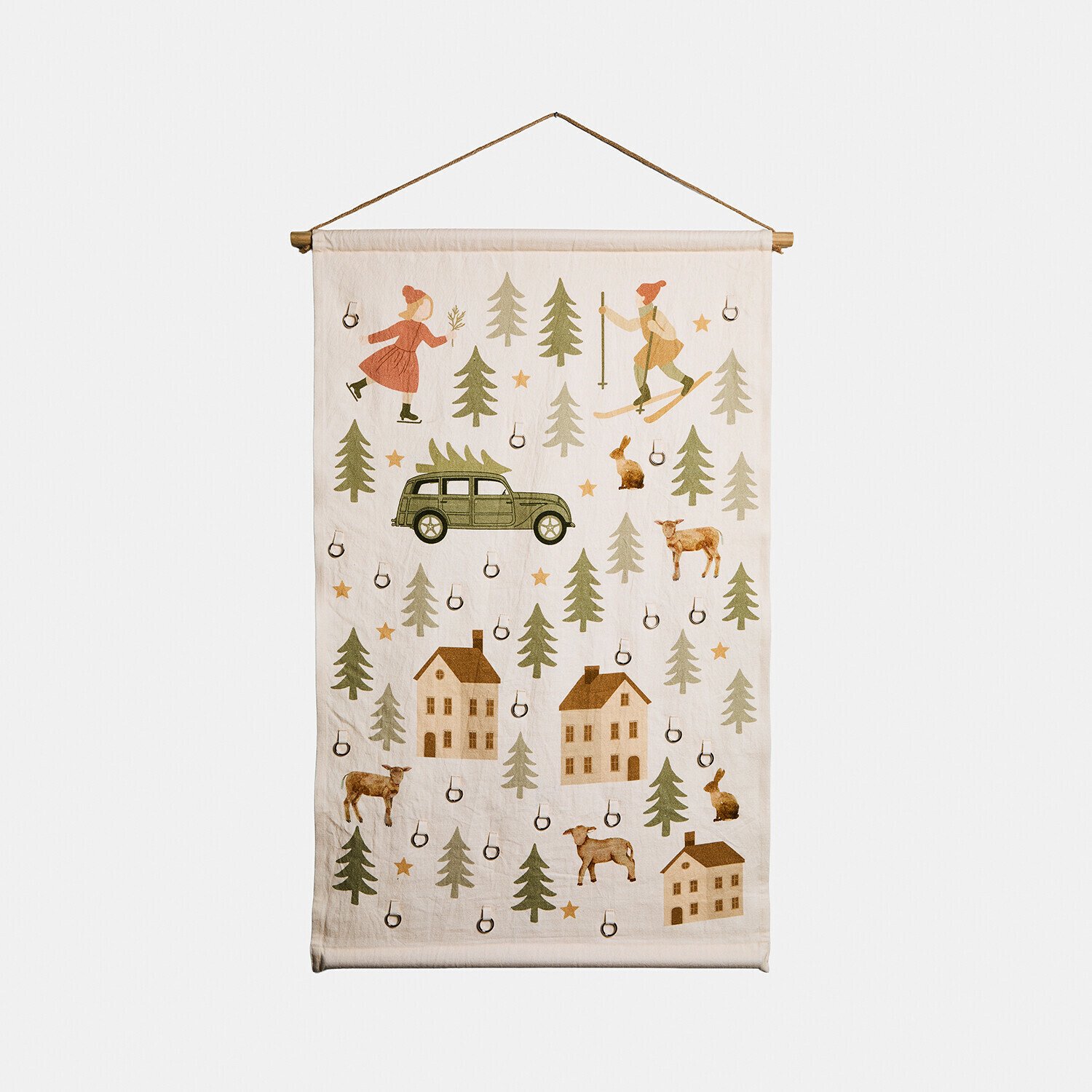 Loberon Adventskalender Nunja bruin/crème oker