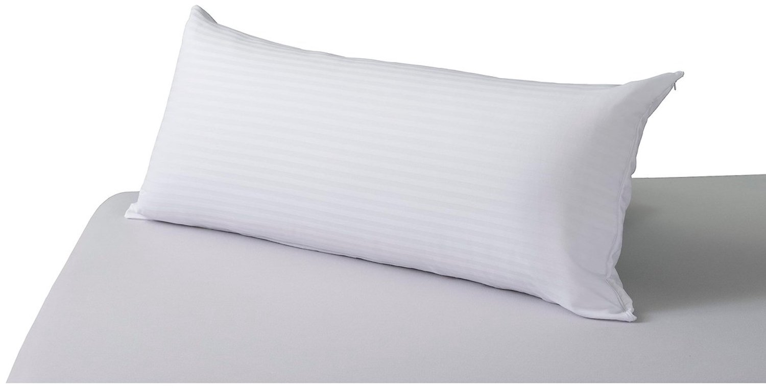 Duraxl Kussensloop - Katoen - 40 x 105 cm - Ritssluiting Wit