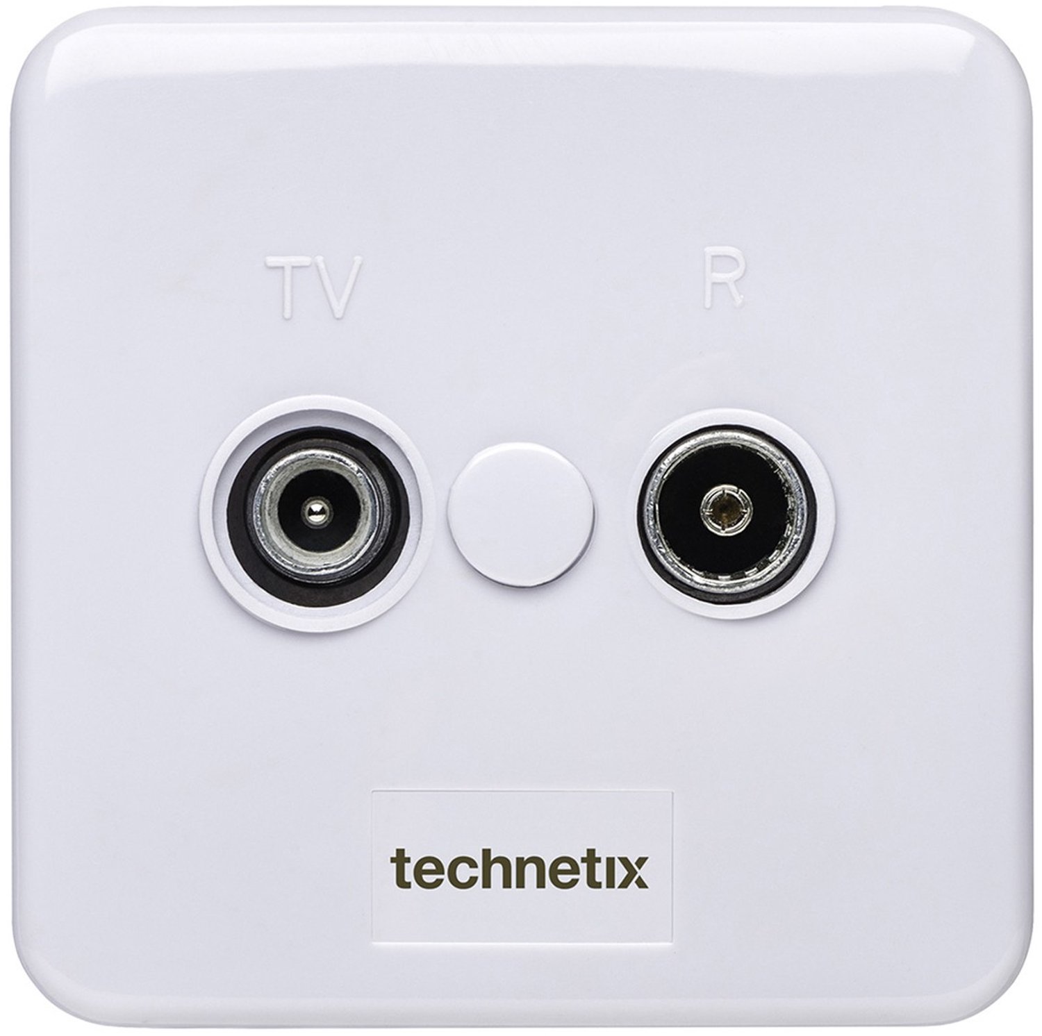Bol.com Technetix TN-TRAS2000-S Radio/tv Wandcontactdoos Coax 2 Uitgangen Wit aanbieding
