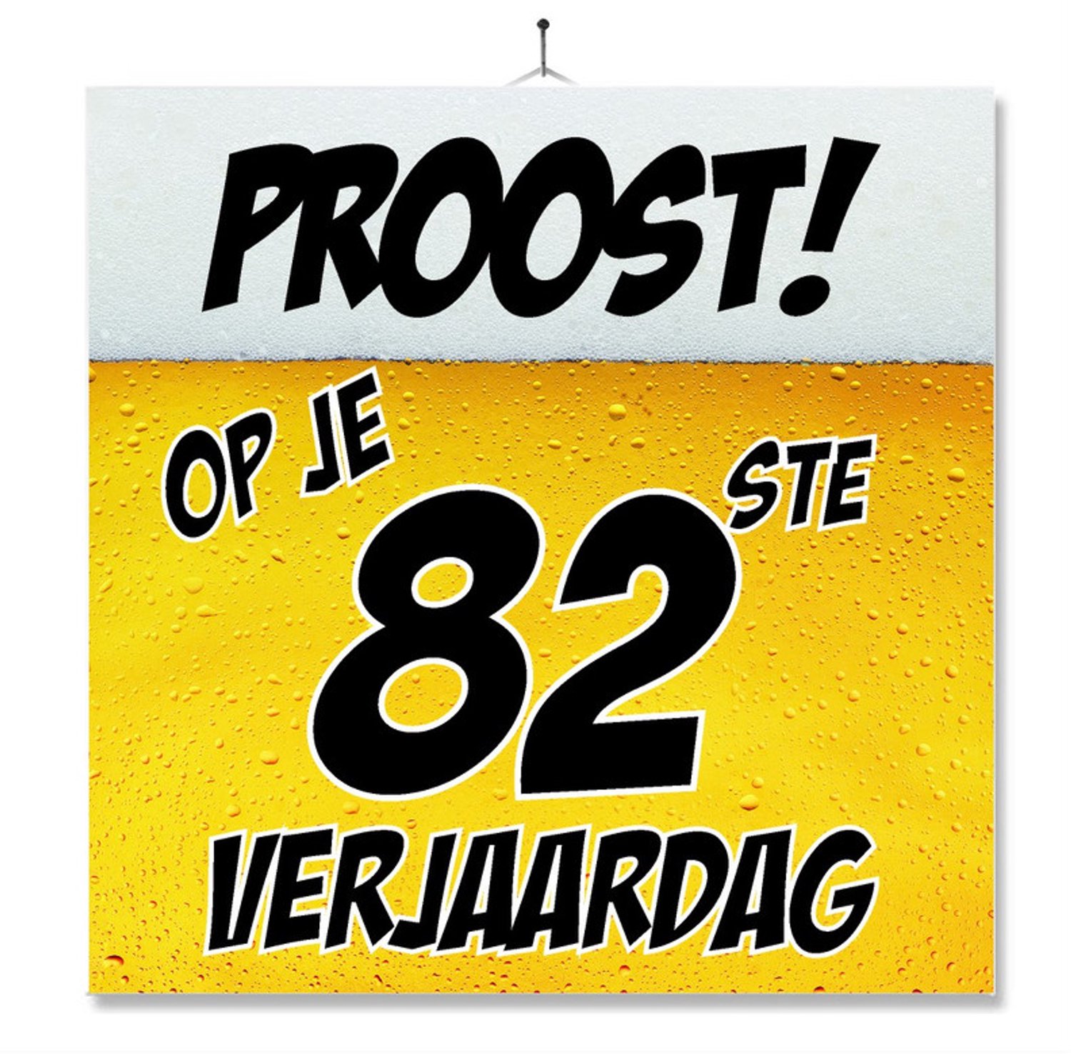 MC Living Tegel Met Opdruk | Grappig | Humor | Verjaardag kado | Proost op je 82ste verjaardag Multi-Color