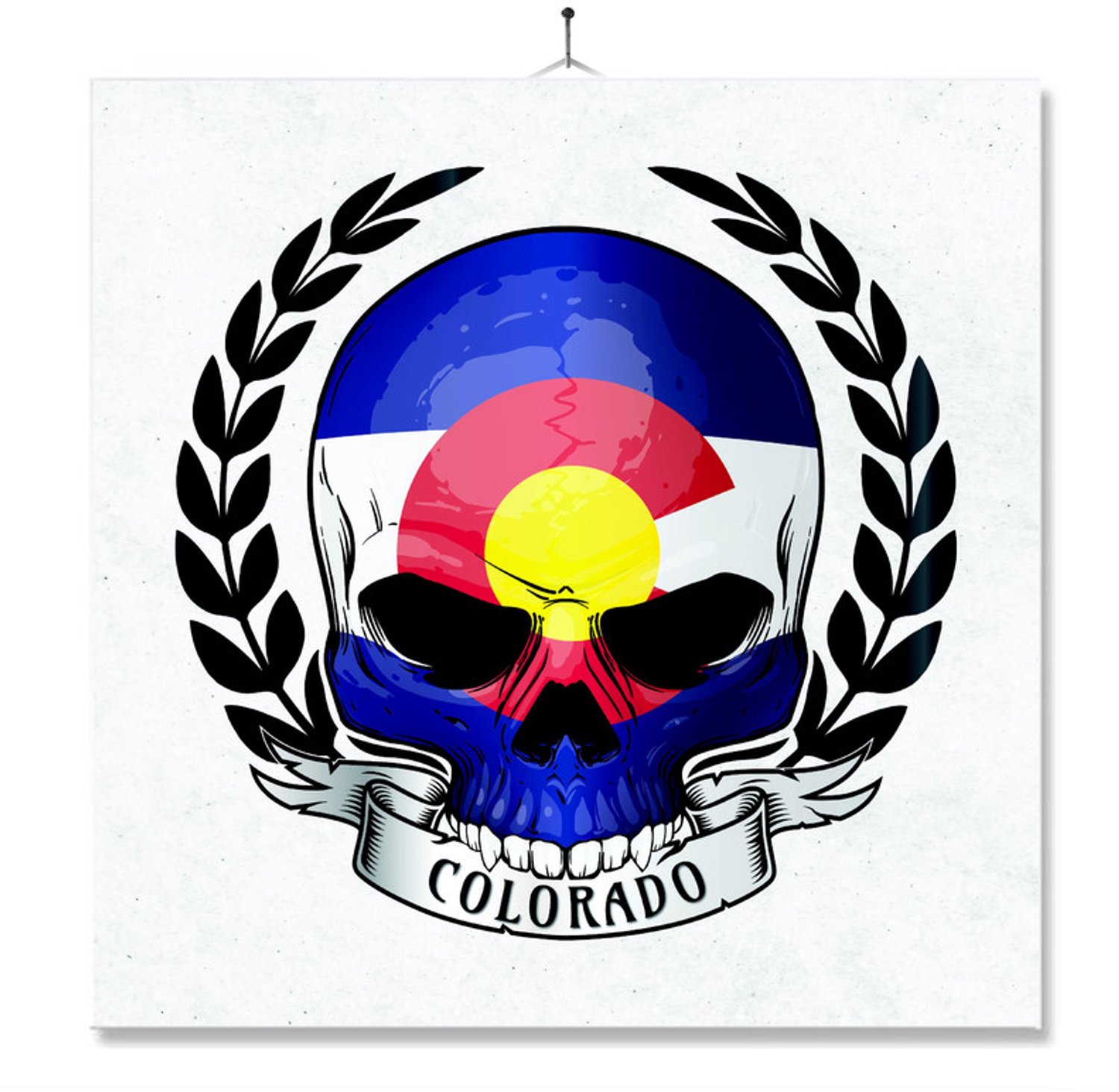 MC Living Tegel Met Opdruk | Schedel | Vlag | Colorado Ontwerp 2
