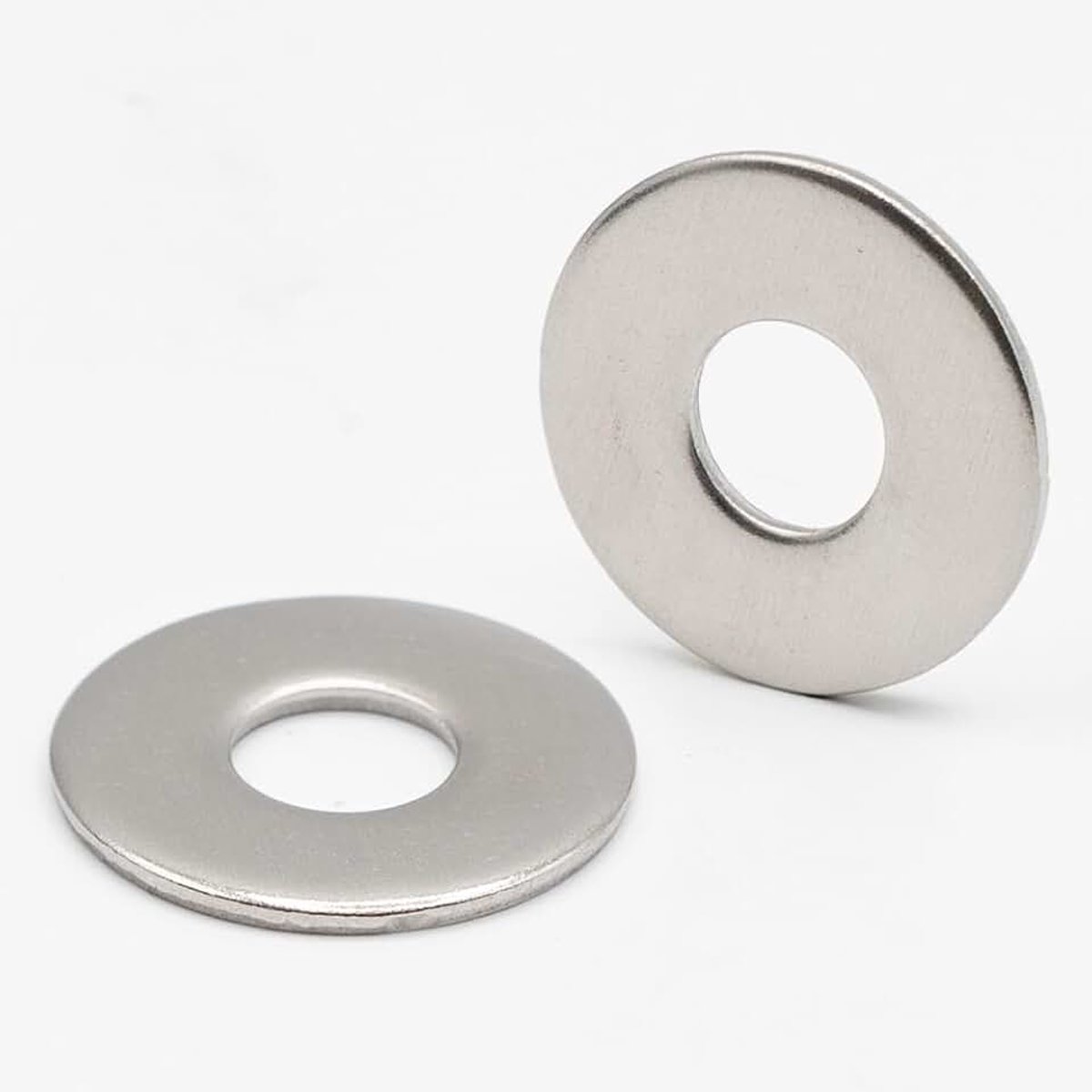 200 x roestvrijstalen sluitringen M5 x 16 mm breed, type L – platte metalen ringen van roestvrij staal A2 voor schroeven en moeren, NFE 25514-5 mm L