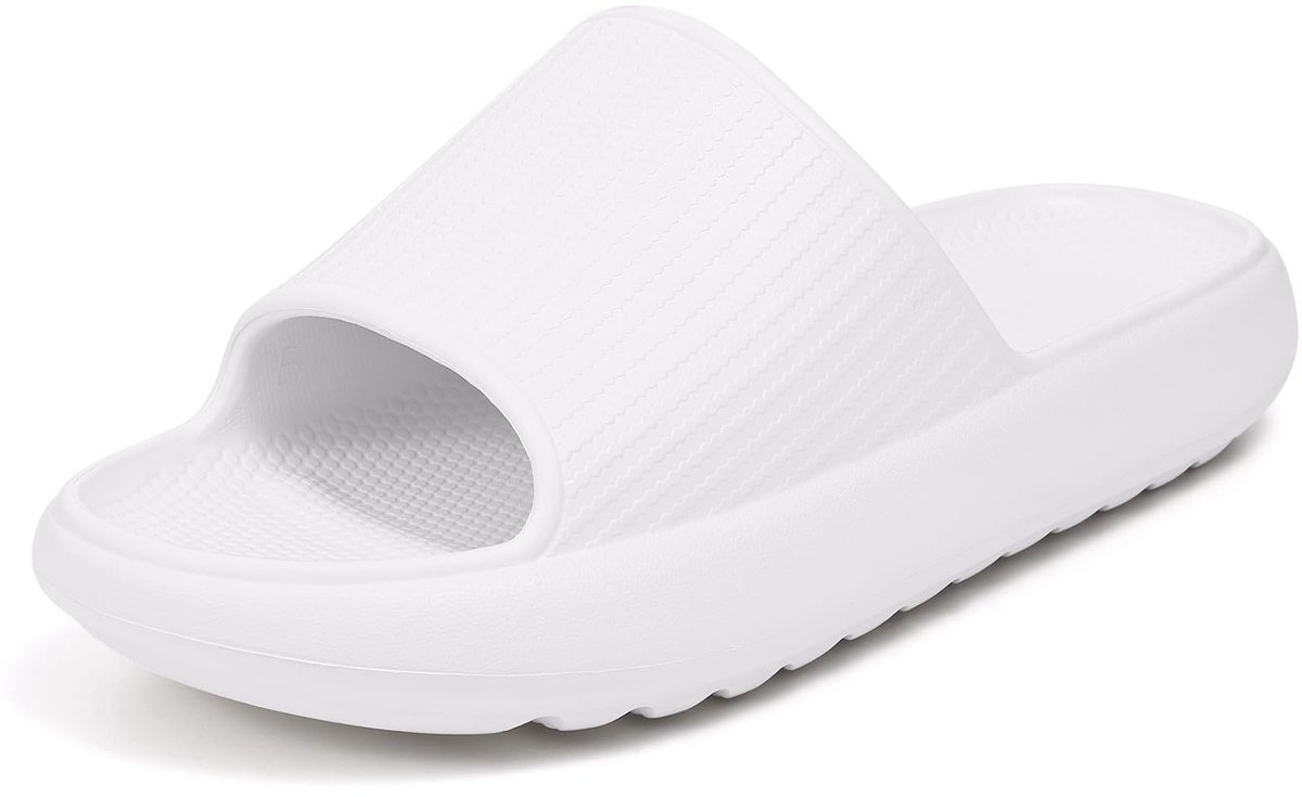 Comfortabele badschoenen voor dames en heren, zeer comfortabel, herstelkussen, zacht, voor de zomer, wit, 39/39,5 EU, Wit, 39/39.5 EU