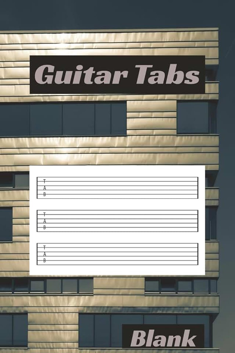 Tabs Blank: Sheets For Music Chord Notation | Lined Music Staff Paper For Writing Songs On Guitar | (7) Staves Per Page, Six-Lines Per Stave | ... 110 Pages | Soft Design With Matte Cover.