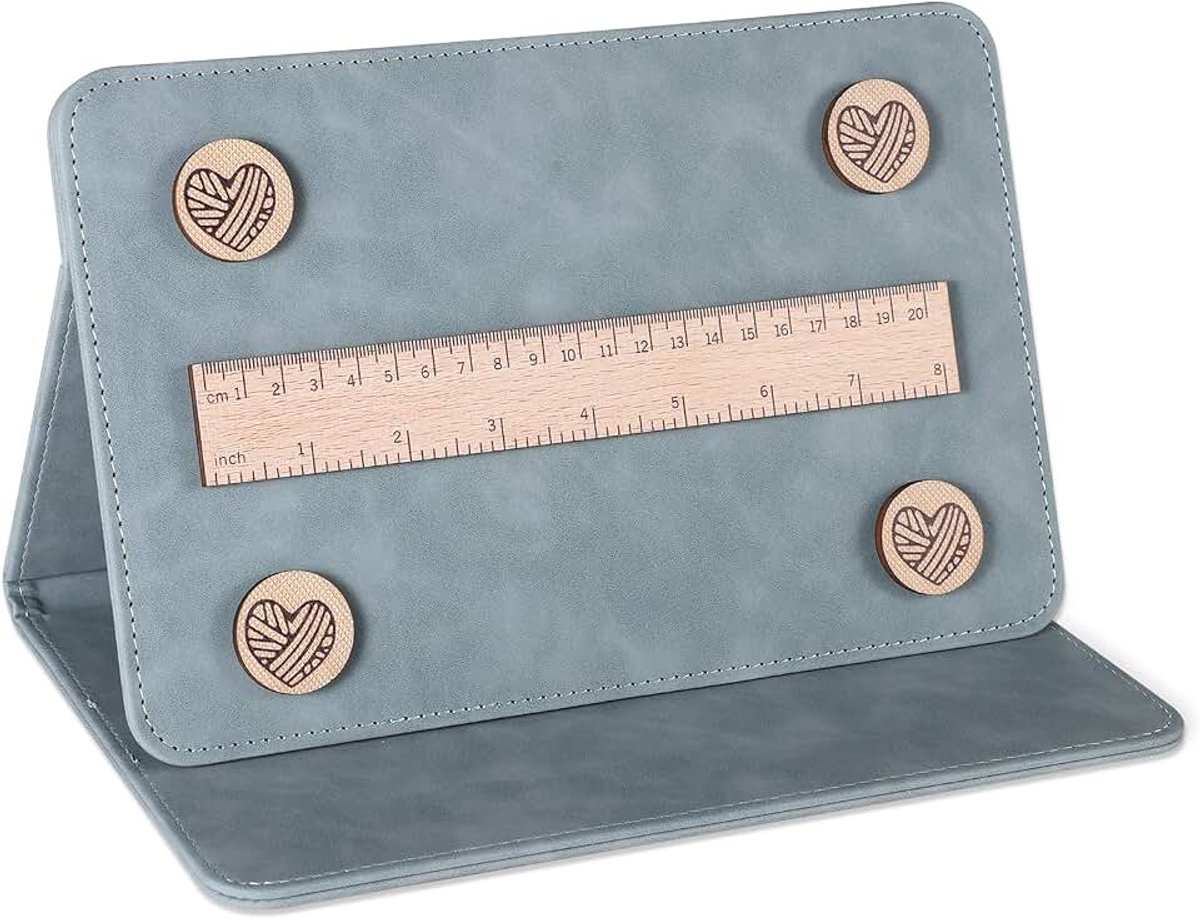 Patroon Houder, Haak Brei Patroon Houder Brei Gereedschap Accessoires Opvouwbare Patroon Houder met Magneet Liniaal voor Haak Breiliefhebbers