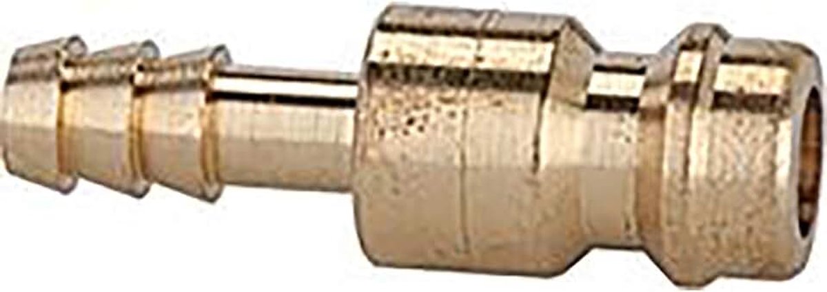Koppelingen NW 5, messing blank, tuit LW 6, werkdruk 0-35 bar, medium/omgevingstemperatuur. -20 °C tot 100 °C