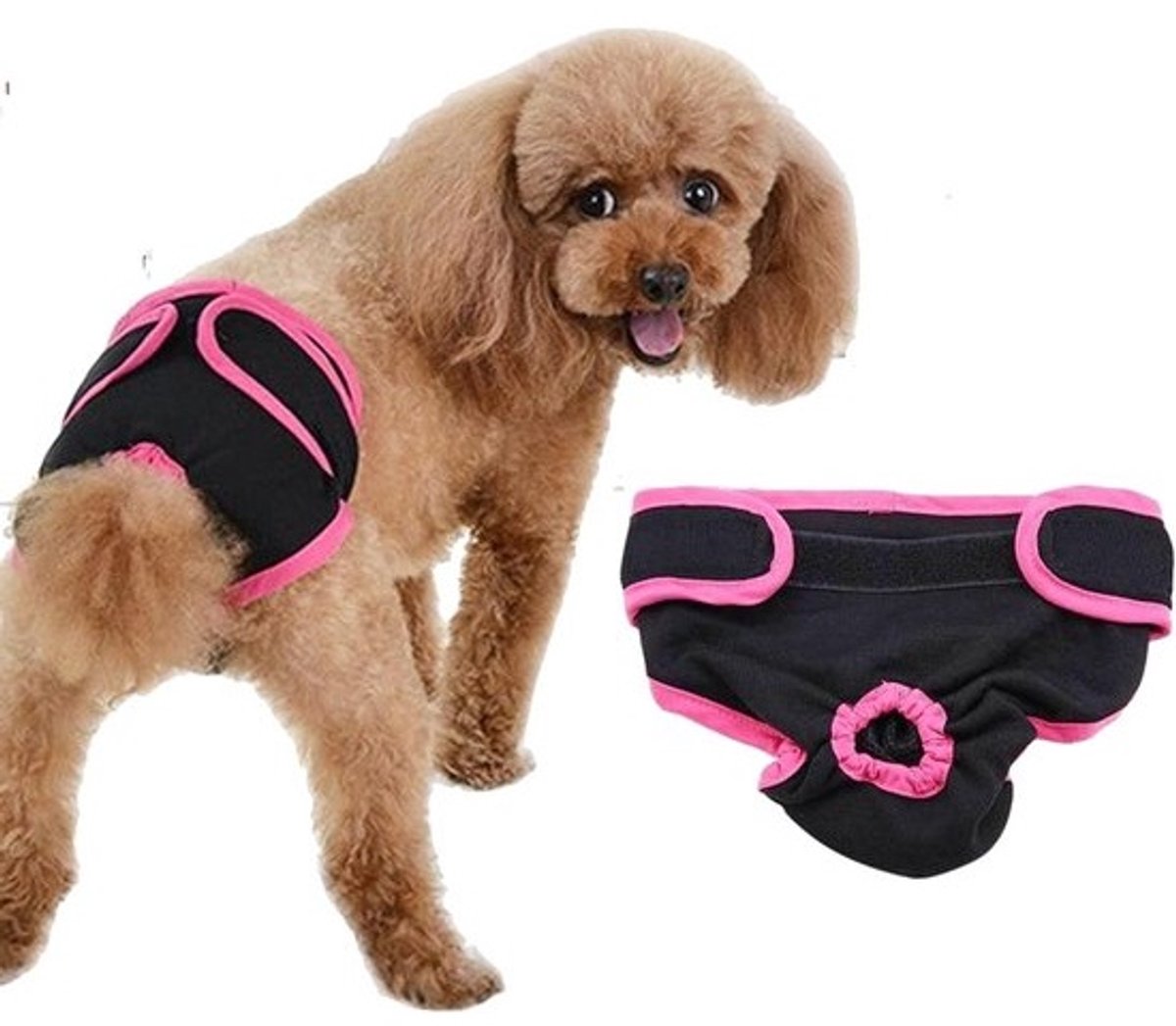 Wasbare hondenluiers voor vrouwelijke honden, aanpasbare beschermende broeken voor urine-incontinentie, ongecastreerde puppy's en loopsheid