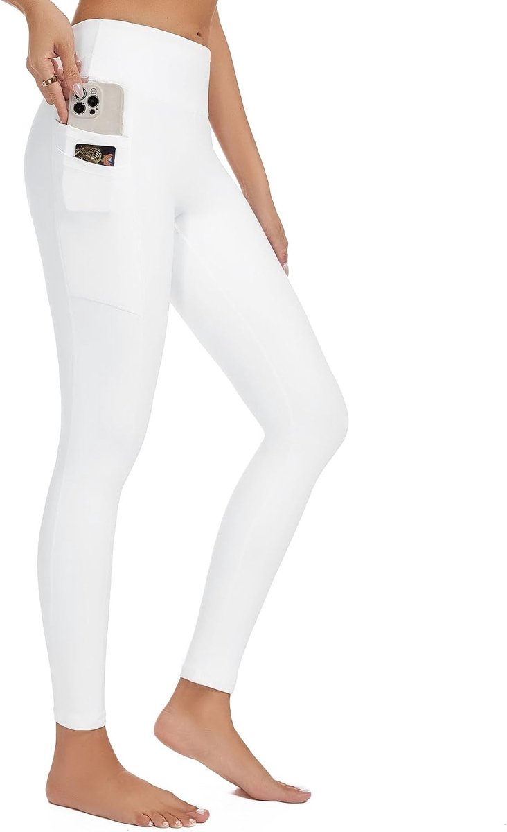 adorence Dames Sportlegging met 5 Zakken, Lange Sportlegging voor Dames, Ondoorzichtige Legging, Yogabroek met Hoge Taille