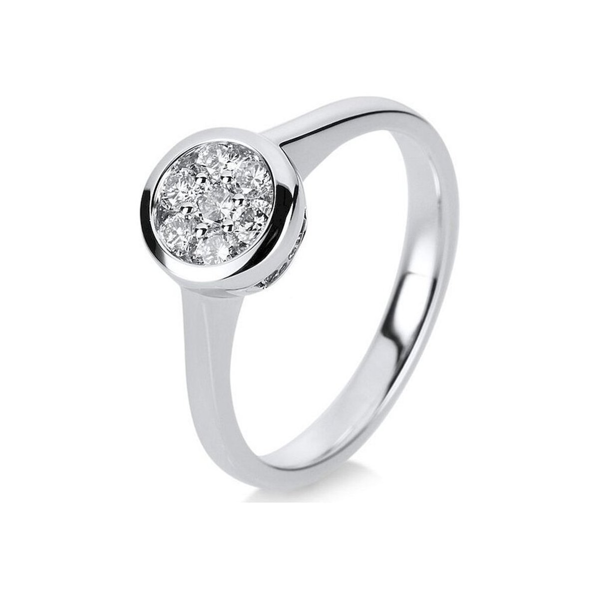 Diamantring 750/witgoud 0.4 ct.