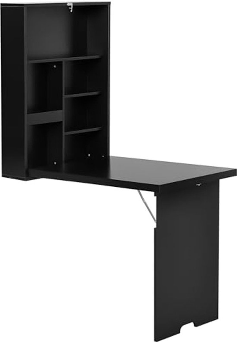 Wandtafel met Klapfunctie en Schoolbord voor Kleine Ruimtes - Multifunctionele MDF Opklapbare Bureau
