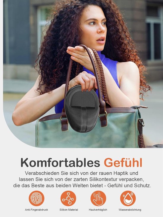 Draagtas voor Sennheiser Momentum 5 draadloze hoofdtelefoon, opbergtas van Oxford-weefsel, schokbestendig, krasbestendig, eenvoudig te gebruiken en te transporteren, zwart — afbeelding 3