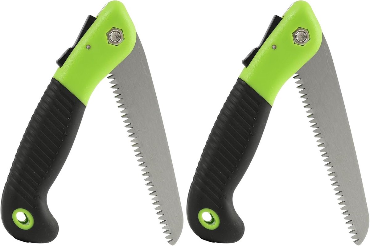 2 stuks handklapzaag, draagbare snoeizaag voor snoeien, draagbaar tuingereedschap, met ergonomische antislip handgreep en lemmet van gehard staal, voor kamperen en buitenwerk