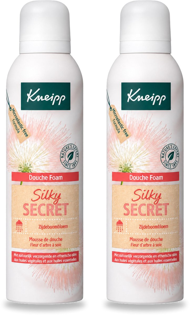 2 x Kneipp - Douche schuim - Silky Secret - Zijdeboombloesem - 200 ml - Voordeelverpakking - 2 stuks