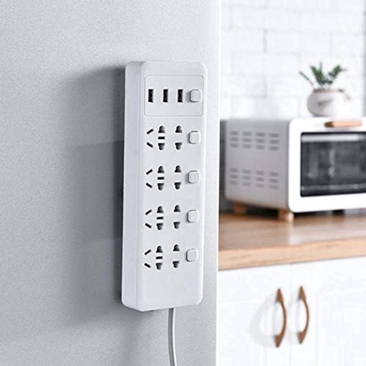 Zelfklevende Power Strip Houder - Wandmontage zonder Boren - Voor Stekkerdozen en Afstandsbedieningen