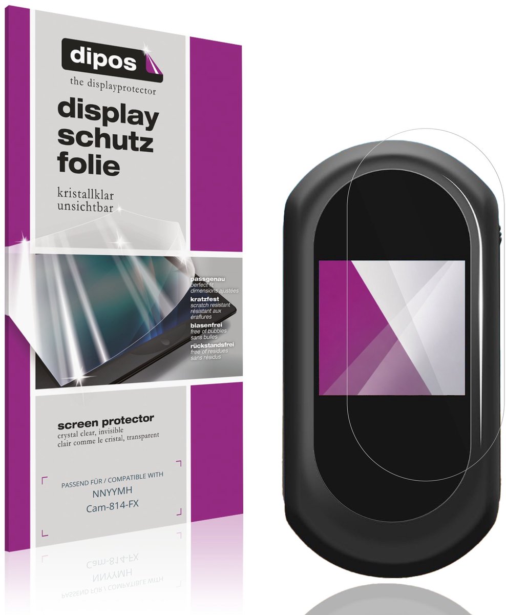 dipos – 4x Beschermfolie geschikt voor NNYYMH Cam-814-FX | Krasbestendige & heldere Screenprotector Ultra-Thin